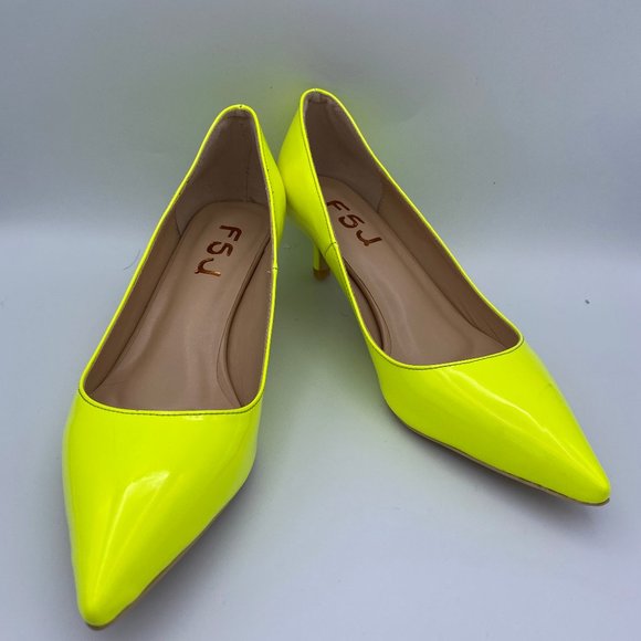 neon kitten heels